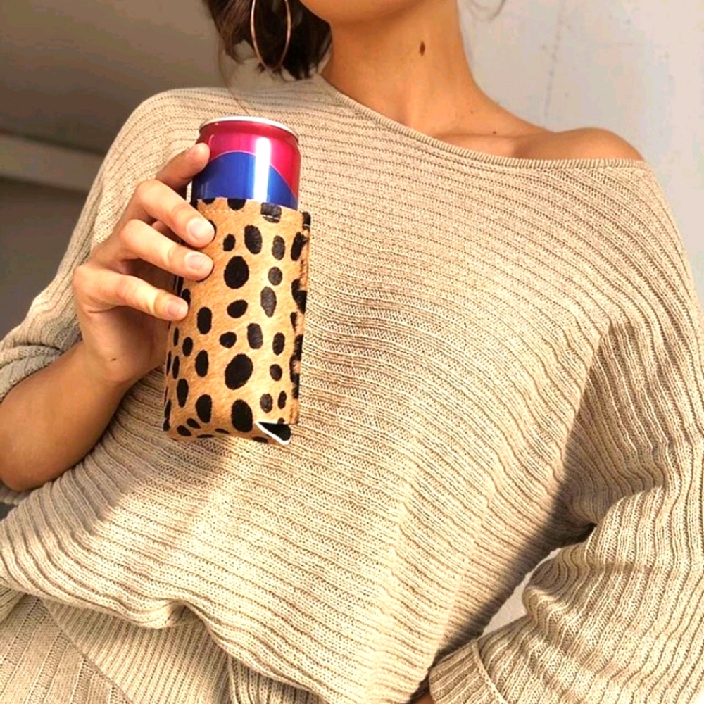 Slim Can Exotic Fur Koozie